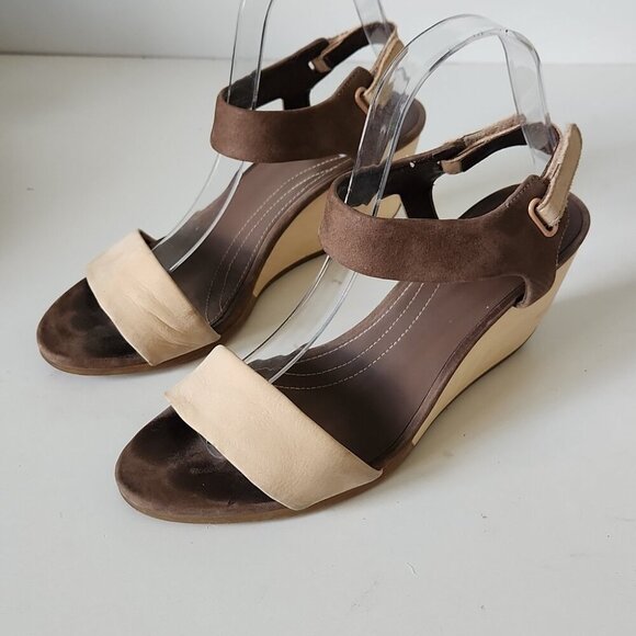 CAMPER | Suede Sandals Beige Wedges Sz 7 - Picture 2 of 6